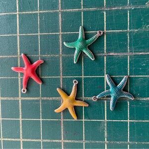 Michaels Starfish Charms in Red, Green, Yellow, and Blue